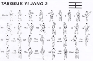 WTF TaeKwonDo Yellow Belt Form | Poomsae Taegeuk Ee Jang - Tae Kwon Do ...