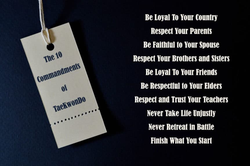 What are the 10 Commandments of TaeKwondo? Tae Kwon Do Nation